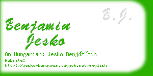 benjamin jesko business card